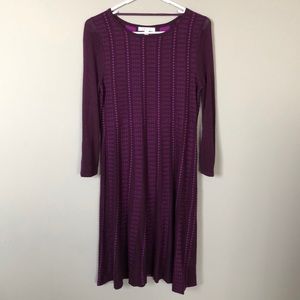 Spense purple striped sweater dress